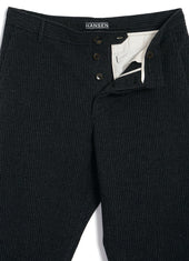 KEN | Casual Trousers | Black Wool Pin