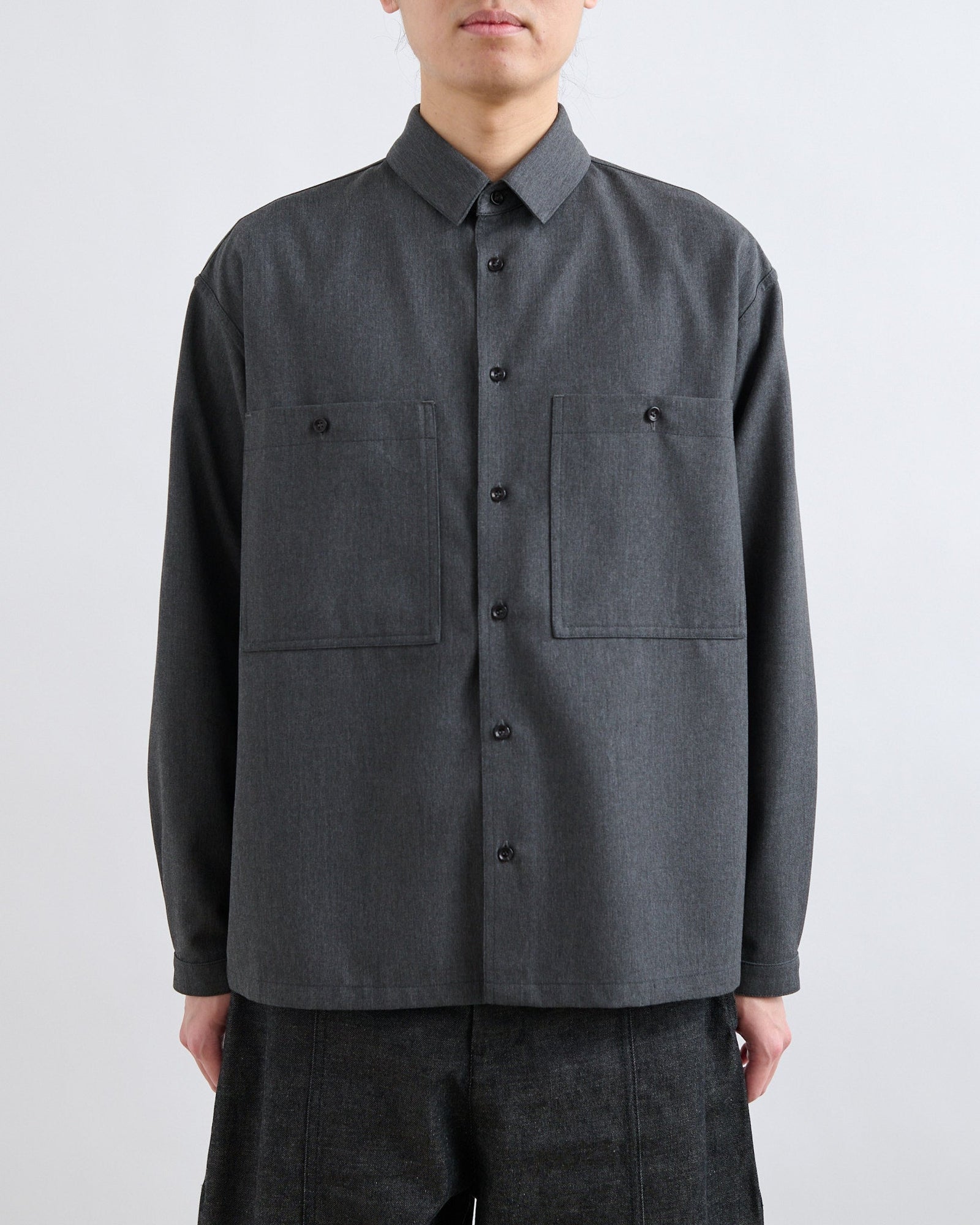 AW26 Grange Shirt - Mid Grey