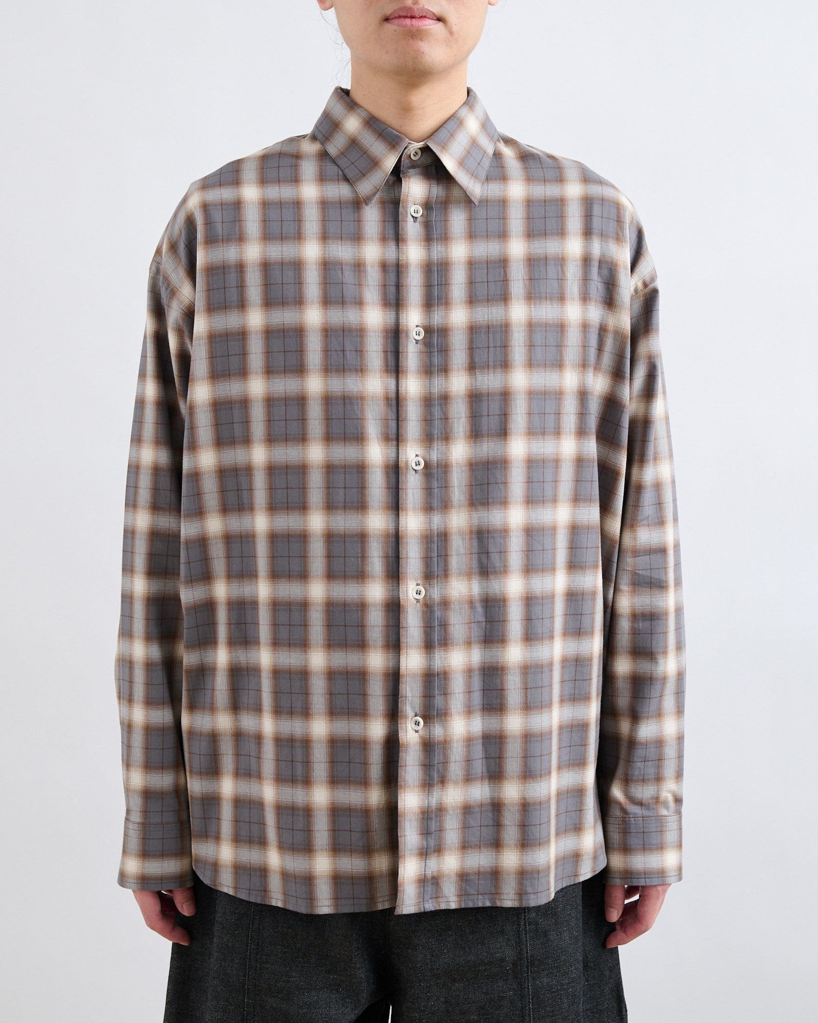 AW26 Chisholm Shirt - Ivory Espresso Check