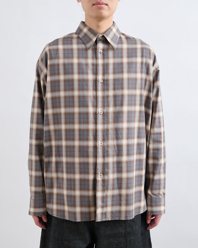 AW26 Chisholm Shirt - Ivory Espresso Check
