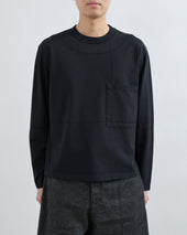 AW26 Cross Stitch Long Sleeve Tee - Black