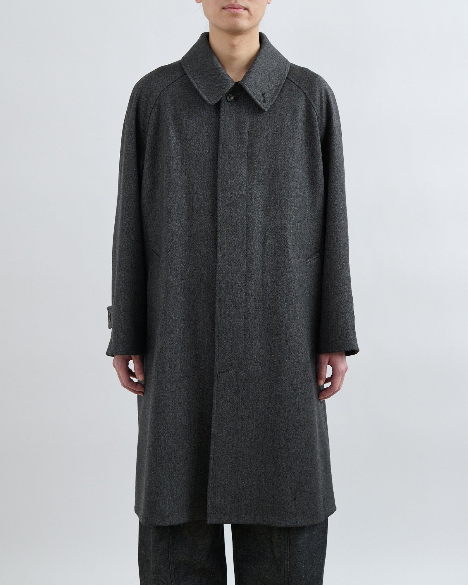 AW26 Westminster Overcoat - Grey Blue