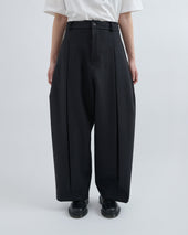 AW26 Box Pleat Trouser Wool - Black