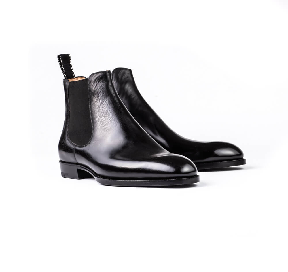 Chelsea Boot With Plain Shaft Elastic Sided Mountain Calf