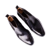 Chelsea Boot With Plain Shaft Elastic Sided Mountain Calf
