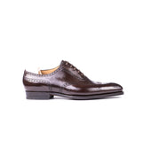 Long Wing Full Brogue Oxford In Dark Brown Crust Calf