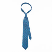 Silk Jumbled Medallion Tie in Sky Blue