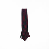 Wool Diamond Dot Tie in Navy