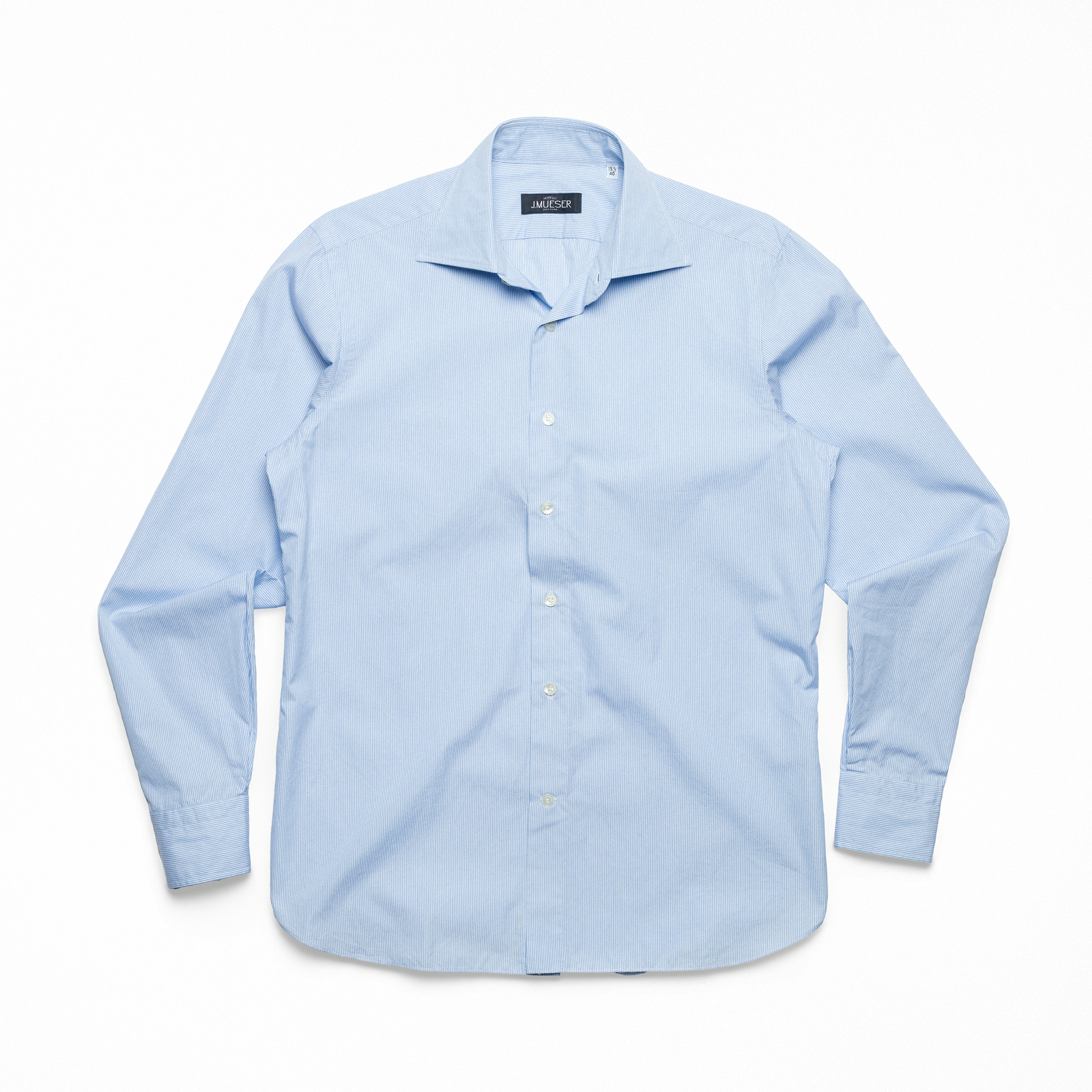 Light Dress Stripe Spread Collar Shirt