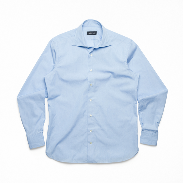 Light Blue Poplin Spread Collar Shirt