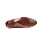 Full Brogue Derby In Mid Tabaccho Russian Calf Leather
