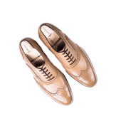 Long Wing Full Brogue Oxford With Gimped Lines