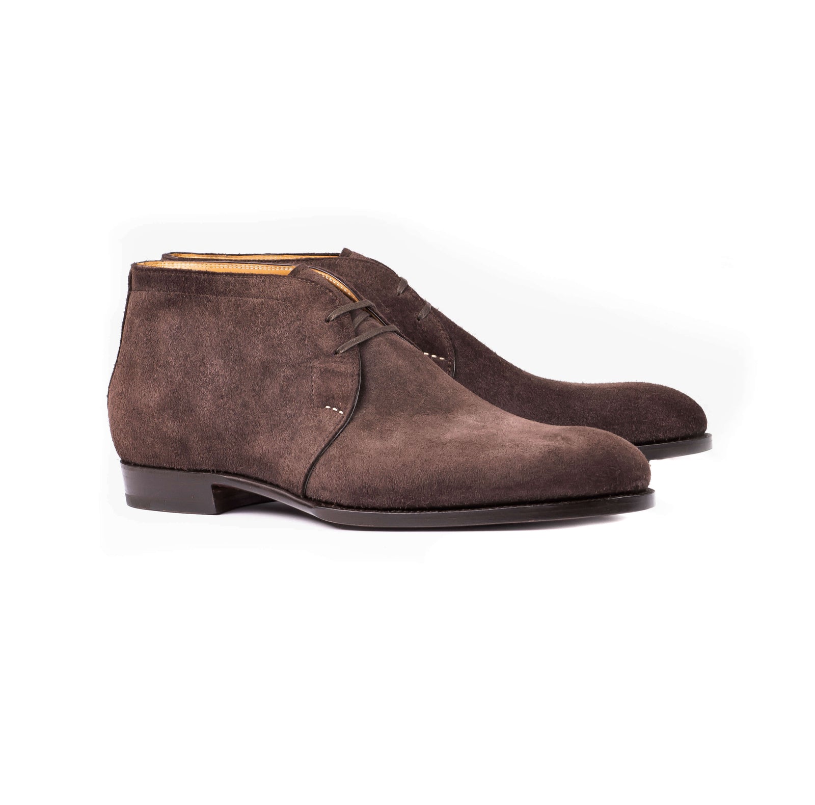 Chukka Boots In Dark Brown Kudu Suede