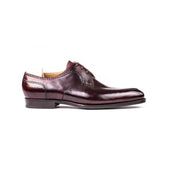 Swan Neck Derby With Three Eyelets In Midnight Burgundy