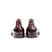 Chukka Boots With Straight Topline In Midnight Burgundy Crust Calf