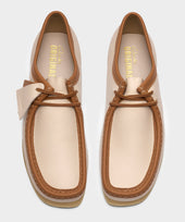 Clarks Wallabee White Combi Leather Shoe