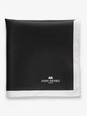 White & Black Pocket Square