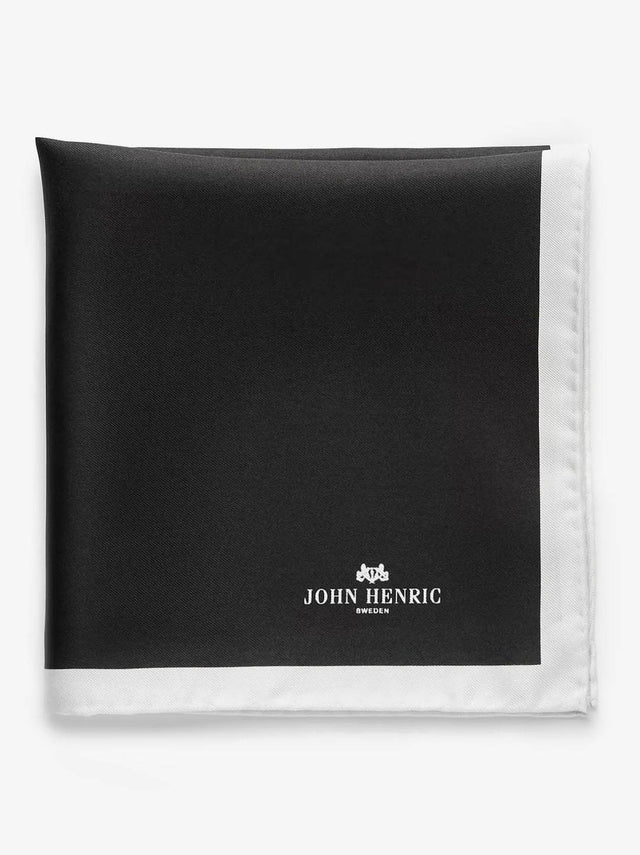 White & Black Pocket Square