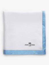 Light Blue & White Pocket Square