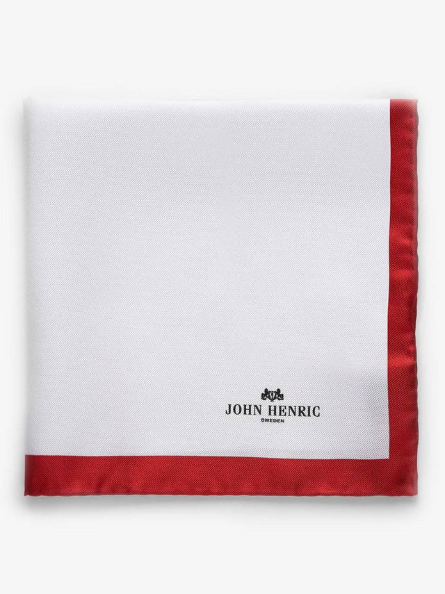 Red & White Pocket Square