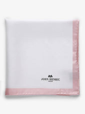 Pink & White Pocket Square