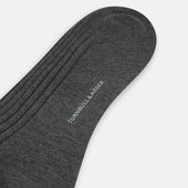 Grey Organic Cotton Mid Length Socks