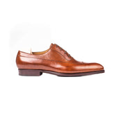 Slightly Rounded Wingtip Oxford In Mid Russian Calf