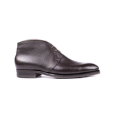 Chukka Boots Dark Brown Soft Grained Leather With Dainite Sole