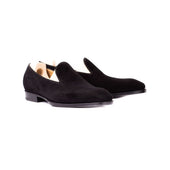 Plain Loafer in black Janus suede leather
