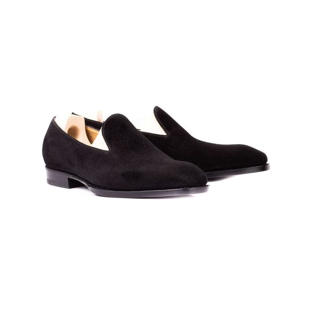 Plain Loafer in black Janus suede leather