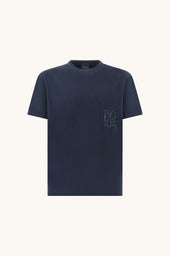 Cotton Jersey T Shirt With Embroidery