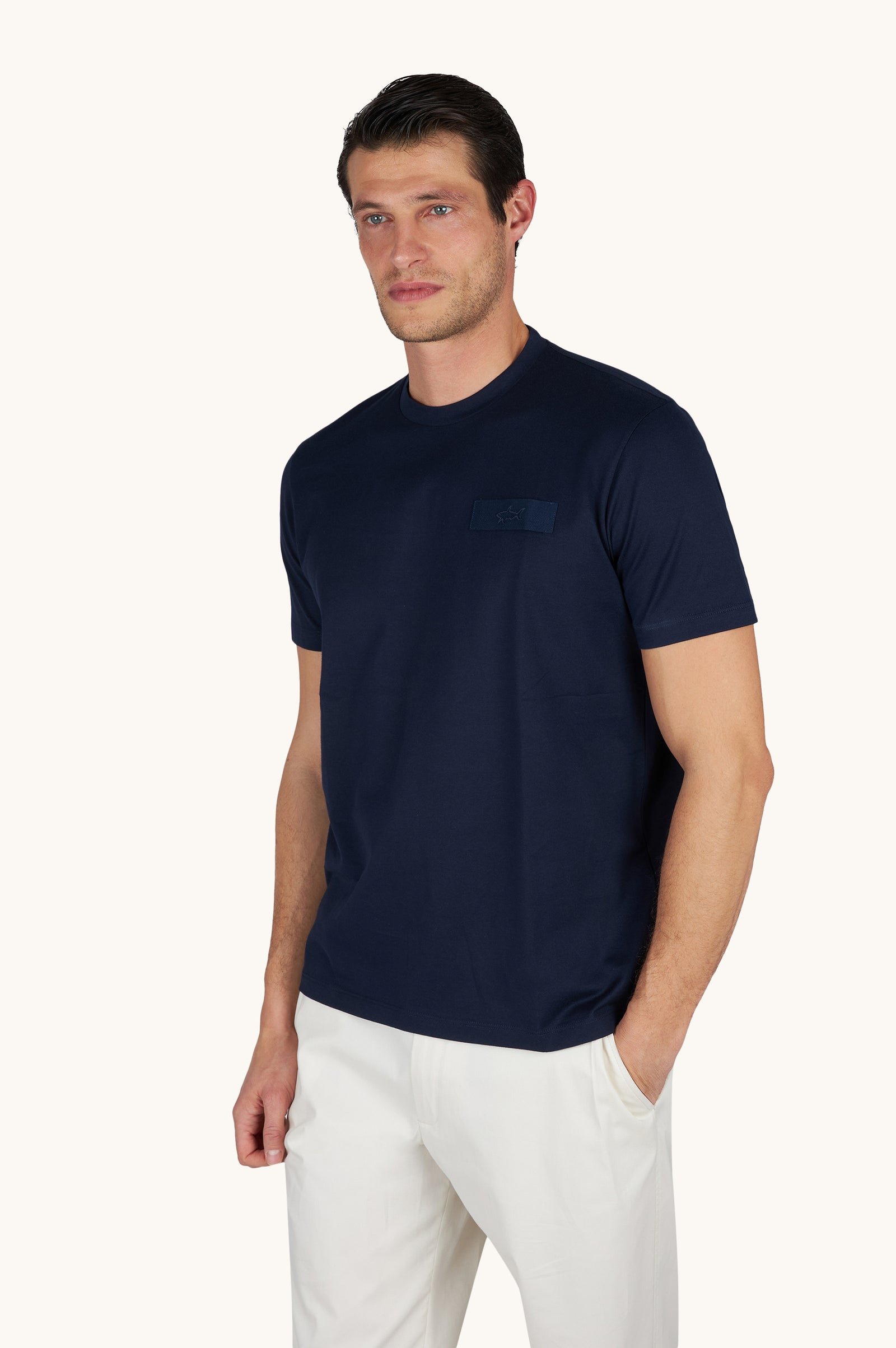 Structured Cotton Jersey T Shirt
