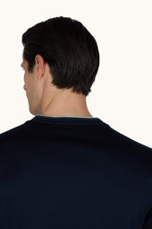 Aqua Touch Cotton T Shirt With Heraldic Embroidery
