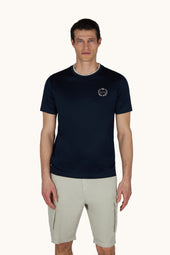 Aqua touch cotton T-Shirt with heraldic embroidery