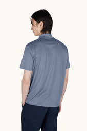 Silk And Cotton Zip Polo