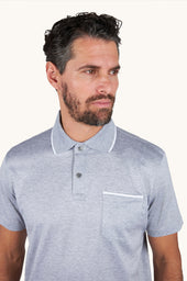 Double Mercerised Cotton Jersey Polo With Pocket
