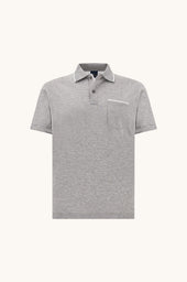 Double Mercerised Cotton Jersey Polo With Pocket