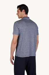 Polo In Linen And Cotton