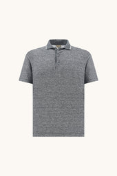 Polo In Linen And Cotton
