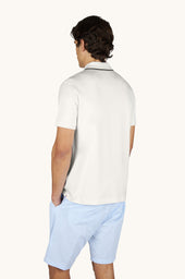 Polo Shirt In Aqua Touch Cotton