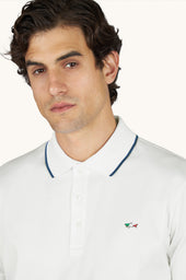 Polo Shirt In Aqua Touch Cotton