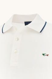 Polo Shirt In Aqua Touch Cotton