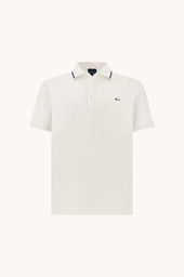Polo Shirt In Aqua Touch Cotton