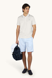 Polo Shirt In Aqua Touch Cotton