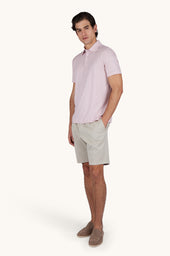 X Soft Polo Shirt In Cotton Interlock With Linen Details