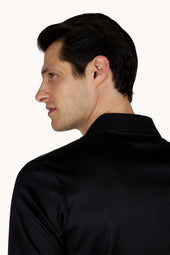 Open Collar Polo Shirt In Aqua Touch Cotton
