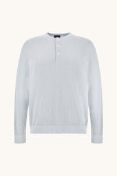 Crew Neck Sweater In Piuma Cotton And Microfiber