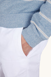 Crew Neck Sweater In Linen And Cotton Urukai