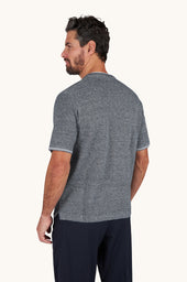 Urukai Linen And Cotton T Shirt With Double Collar