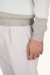 Knit Polo In Piuma Cotton With Striped Pattern